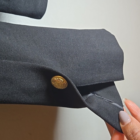 Anthropologie Sanctuary Admiral Military Gold Button Stretch Jacket Blazer - Picture 12 of 17